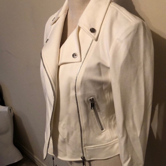 Dkny jacket, white, zipper front xs - Picture 5 of 9